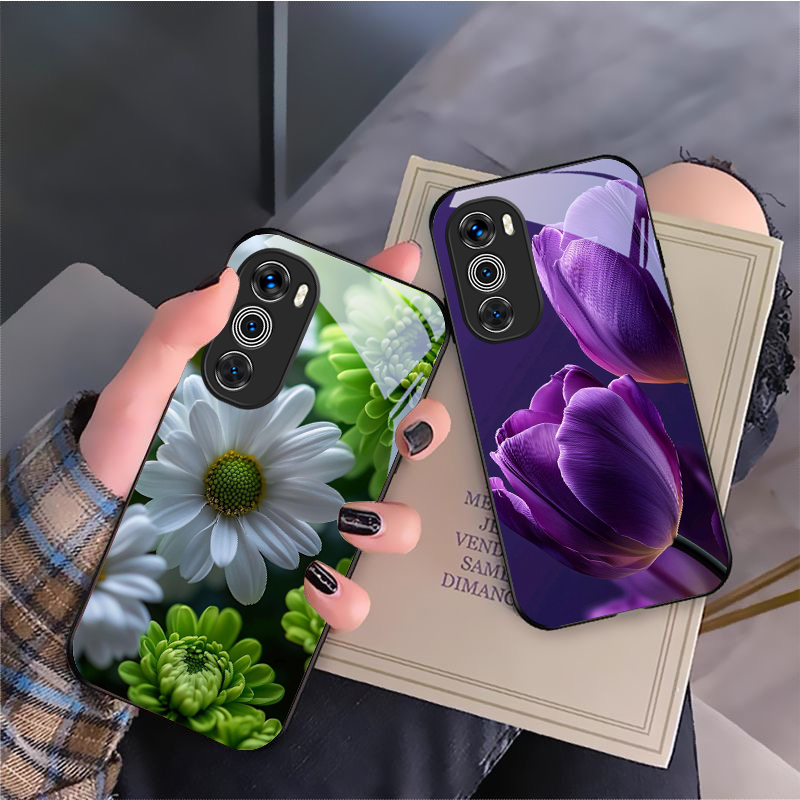 보라색 튤립 패턴 모토로라 모토 G 14 22 24 3 - Phone Cases Purple 리뷰 및 가격