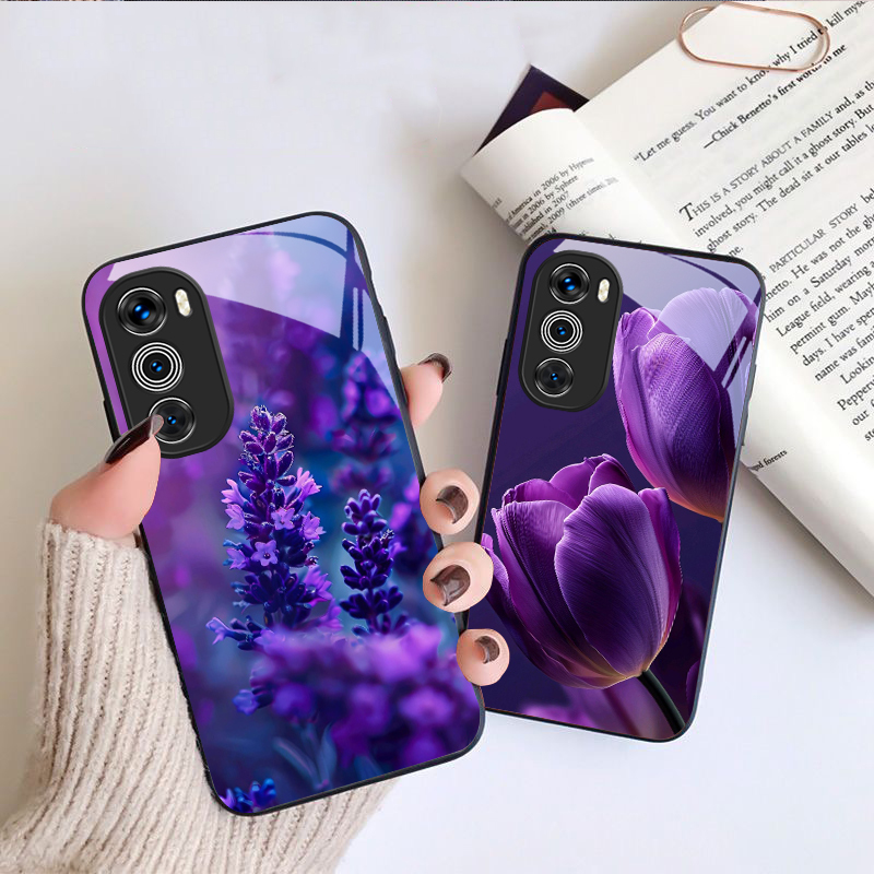 보라색 튤립 패턴 모토로라 모토 G 14 22 24 3 - Phone Cases Purple 리뷰 및 가격