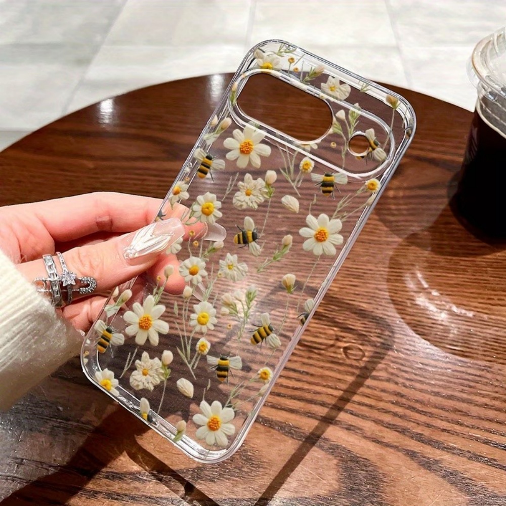 귀여운 꿀벌 꽃무늬 소프트 투명 폰 케이스 (구글 픽셀 - Phone Cases Pixel 10 Pro 리뷰 및 가격