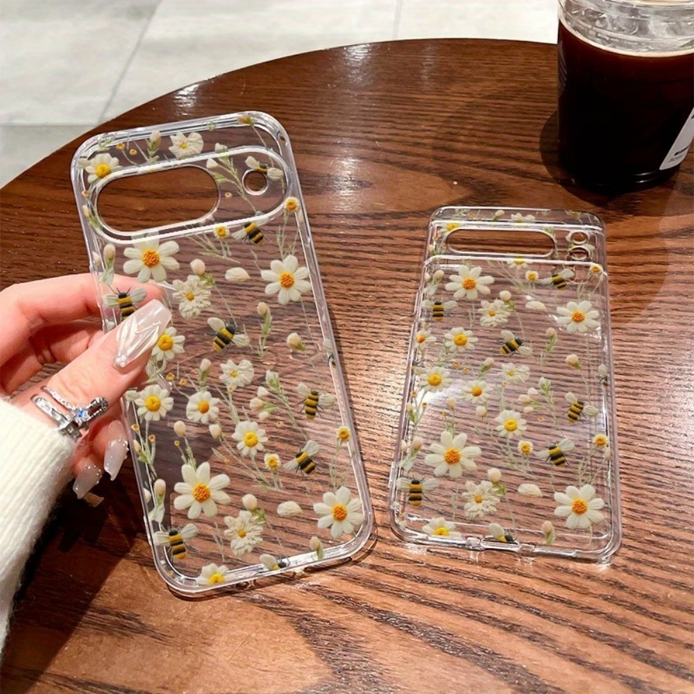 귀여운 꿀벌 꽃무늬 소프트 투명 폰 케이스 (구글 픽셀 - Phone Cases Pixel 10 Pro 리뷰 및 가격
