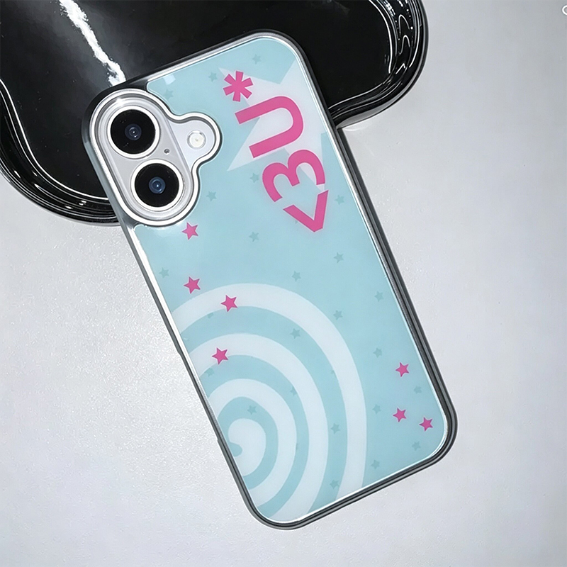 Y2K 크리에이티브 스윗 쿨 민트 블루 스타 볼텍스 폰 - Phone Cases Blue 리뷰 및 가격