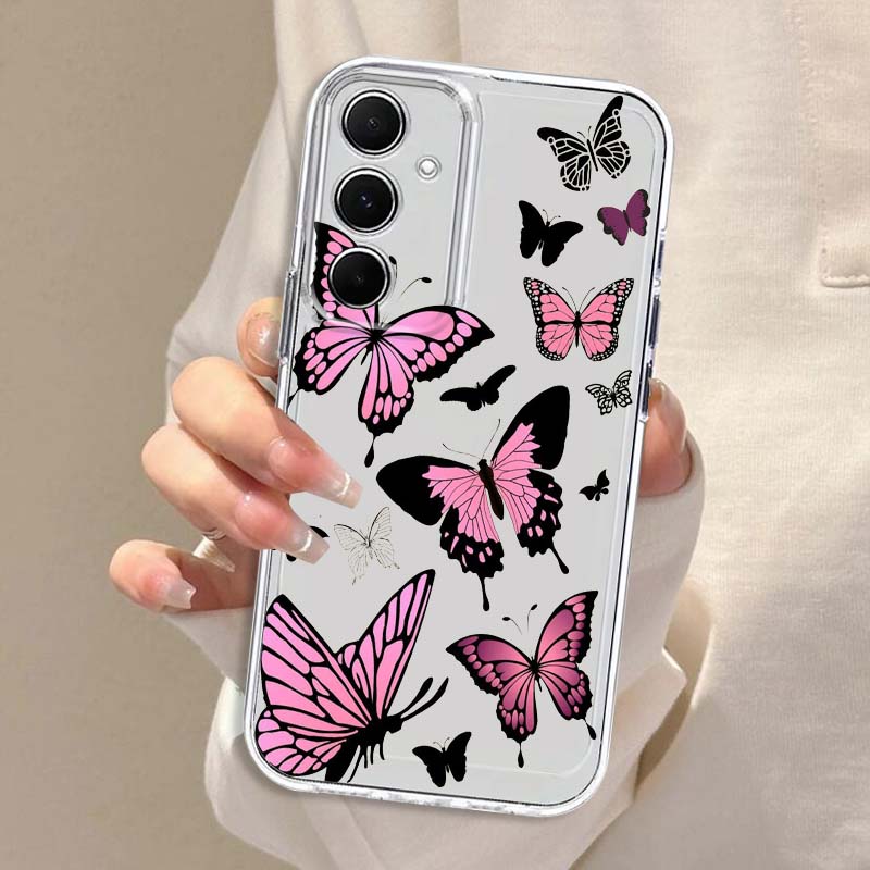 보라색 나비 그래픽 폰 케이스 삼성 갤럭시 A73 A7 - Phone Cases Purple 리뷰 및 가격