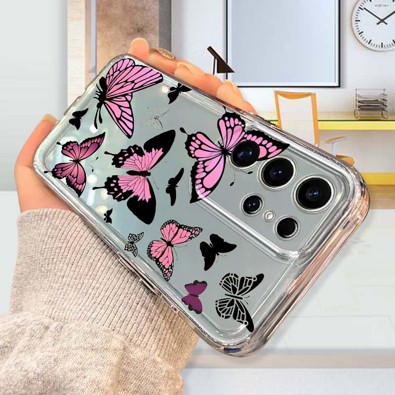 보라색 나비 그래픽 폰 케이스 삼성 갤럭시 A73 A7 - Phone Cases Purple 리뷰 및 가격