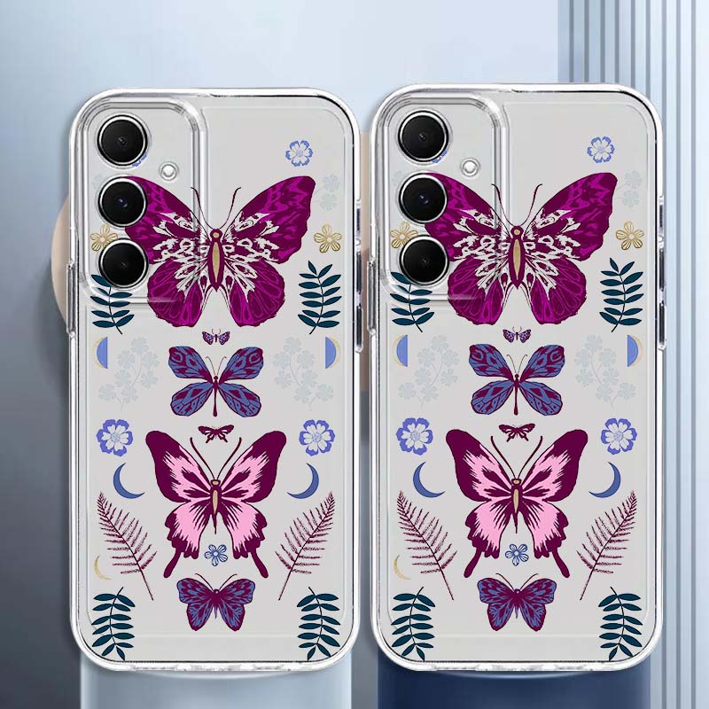 보라색 나비 그래픽 폰 케이스 삼성 갤럭시 A73 A7 - Phone Cases Purple 리뷰 및 가격