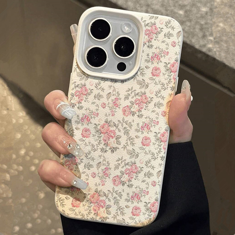귀여운 소녀 꽃무늬 화이트 클래식 소프트 폰 케이스 아 - Phone Cases Blue 리뷰 및 가격