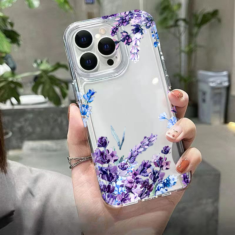 보라색 꽃무늬 소프트 TPU 폰 케이스 (아이폰 17, - Phone Cases Purple 리뷰 및 가격